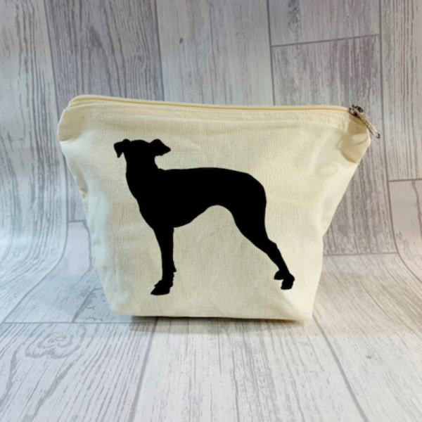 WHIPPET DOG BAGMAKE UP BAG TREAT BAG