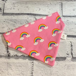 PINK RAINBOWS DOG CAT PET BANDANA BANDANNA