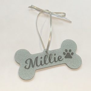 Dog Cat Personalised Name Baubles hanging decorations Christmas tree decoiration