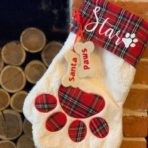 christmas dog stocking, pet cat xmas