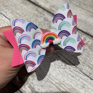 Rainbow pride bow